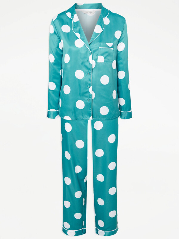 Kleding Dameskleding Pyjamas & Badjassen Sets Vintage Sz Sm 1940s BLUE & White Polka DOT 3 Piece Pajama SET 