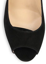 Thumbnail for your product : Manolo Blahnik Peepti Suede Peep-Toe Pumps