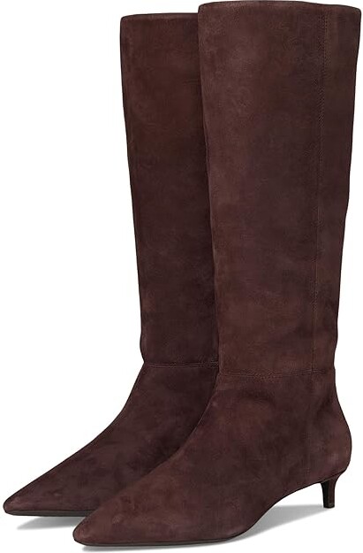 Cole Haan Go-to Janece Dress Boots Women's Boots Madeira Brown Suede : 9.5 B - Medium, Leather
