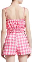 Thumbnail for your product : MDS Stripes Gingham Cropped Cotton Cami