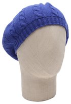 Thumbnail for your product : Portolano royal blue cashmere cable knit beanie hat