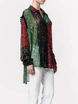 Thumbnail for your product : Preen Line sheer printed patchwork shirt
