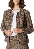 Thumbnail for your product : Blank NYC Catwalk Leopard-Print Denim Trucker Jacket