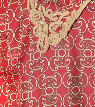 Fendi Printed silk-twill midi dress