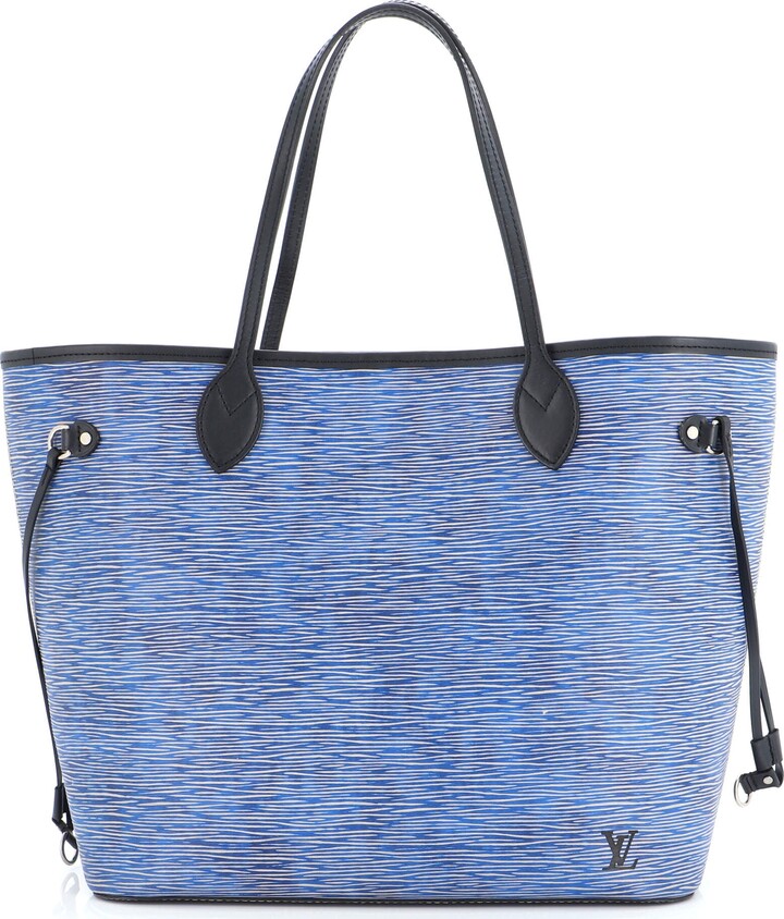 Louis Vuitton Limited Edition Blue Denim Monogram Denim Porte Epaule Raye  MM Bag - Yoogi's Closet