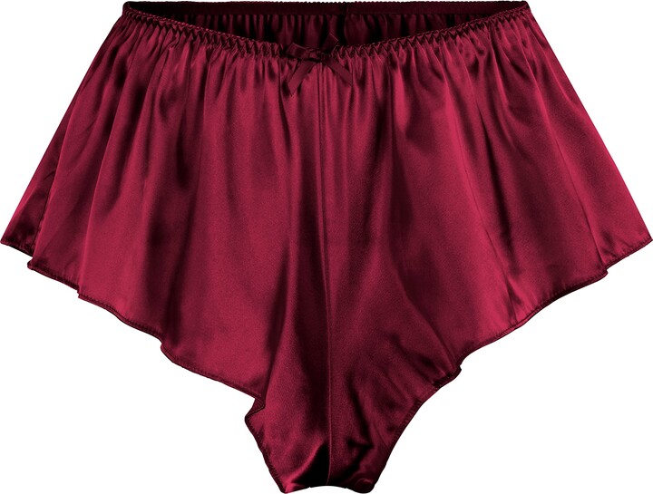Satini Women's Satin Fluted French Skirt Shorts Knickers Briefs Panties