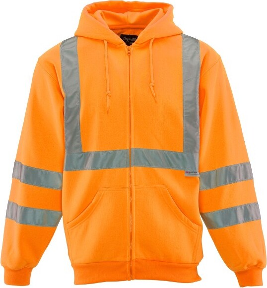 Refrigiwear RefrigiWearHiVisHoodedSweatshirt-High-Visibility,InsulatedWorkHoodie,Reflective,Warm,Durable,Cold-WeatherSafetyGear