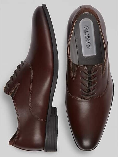 Awearness Kenneth Cole Men's Chillflex Leather Dress Oxfords Brown