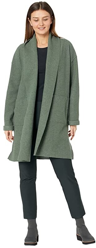 eileen fisher lightweight boiled wool jacket