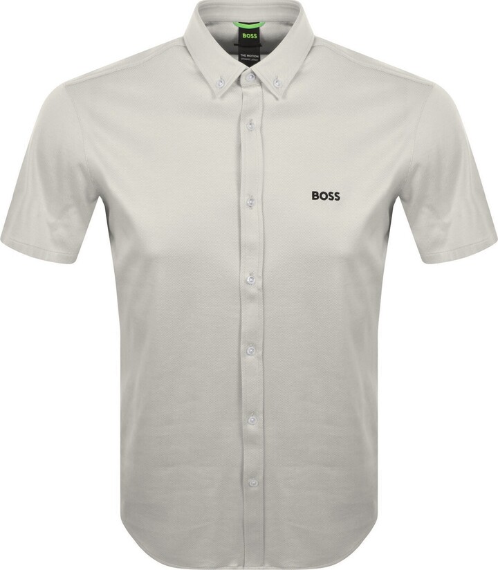 Boss Athleisure BOSS ST Motion Short Sleeve Shirt Beige