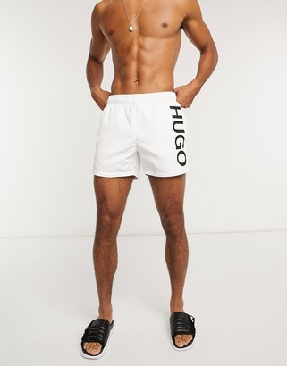 Hugo Bodywear Hugo logo swim short in white