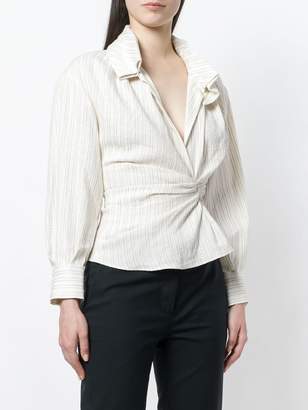 Jacquemus striped ruched shirt