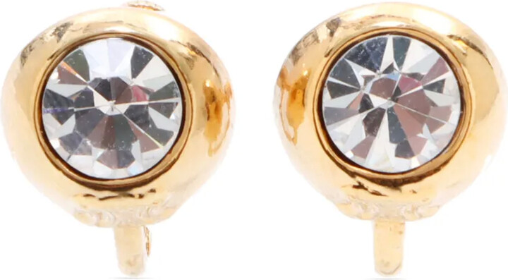 Céline Pre-Owned Rhinestone Clip-On Earrings
