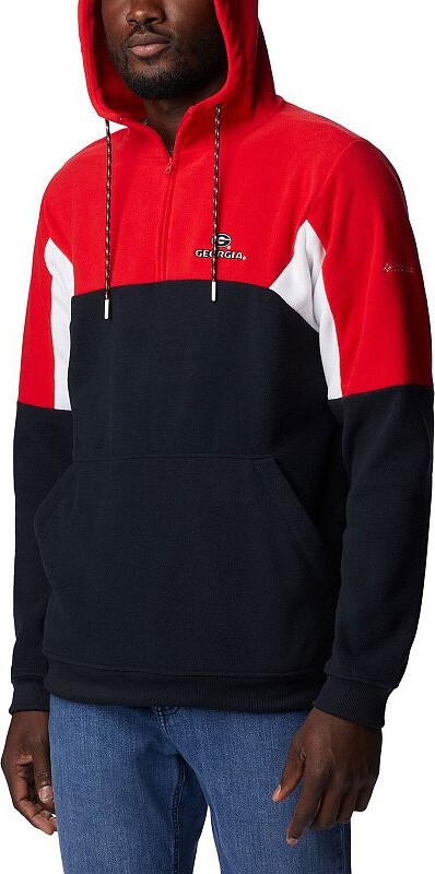 Men's Columbia Black Georgia Bulldogs Lodge Quarter-Zip Hoodie