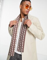 Thumbnail for your product : ASOS DESIGN dress scarf in brown chain print