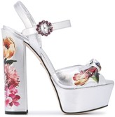 Thumbnail for your product : Dolce & Gabbana Floral Print Platform Sandals