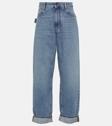 Mid-rise straight jeans 