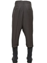 Thumbnail for your product : Rick Owens Astaire Cropped Wool Gauze Trousers