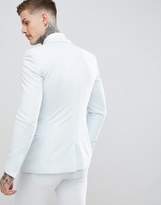 Thumbnail for your product : ASOS Design DESIGN wedding super skinny suit jacket in pastel blue