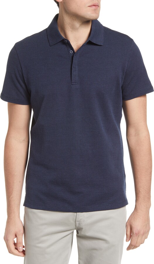 Robert Barakett Creston Micropattern Jacquard Polo