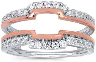Silvernshine Jewels Sim Diamond 10k Gold Plated 925 Wedding Enhancer Band Ring