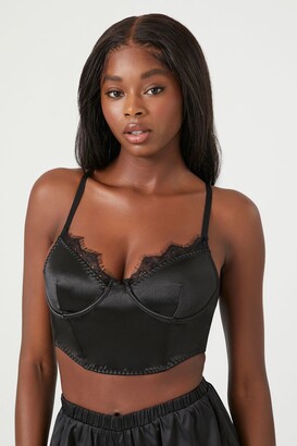 Figleaves Curve Amore fishnet and lace longline bralet with