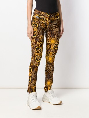 Versace Jeans Couture Leopard Print Skinny Jeans