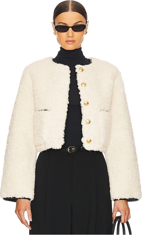 L'Academie By Marianna Pauchet Reversible Faux Sherpa Jacket