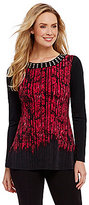 Thumbnail for your product : Peter Nygard Studded Abstract Top