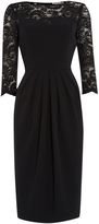 Thumbnail for your product : Eliza J Illusion lace midi dress with 3/4 length sleeve