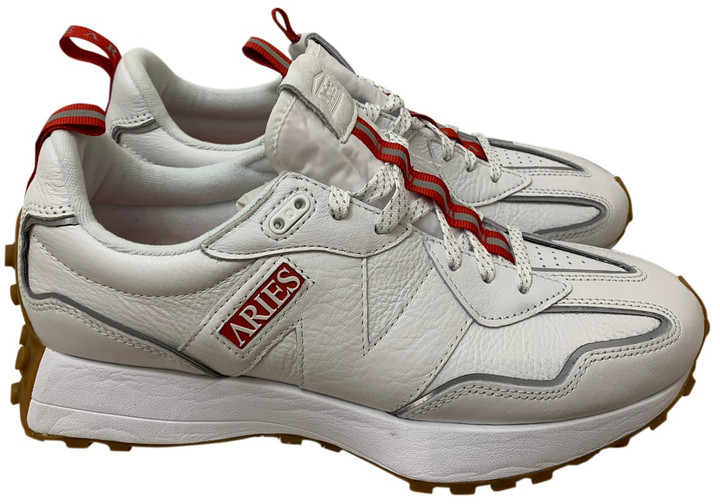 new balance white leather shoes