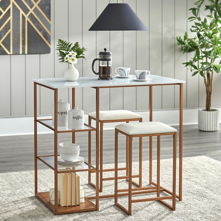 Simple Living Cassidy Counter Height Set - 3-Piece Counter Height Set