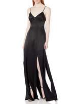 ABS by Allen Schwartz Womens Plus-Size Sleeveless Asymmetric Off Shoulder Gown