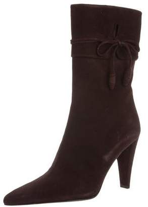 Stuart Weitzman Pointed-Toe Suede Boots