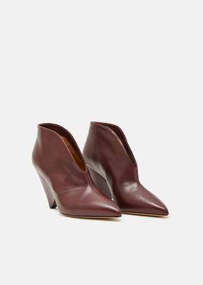 Isabel Marant Adenn Point Toe Ankle Boots Burgundy