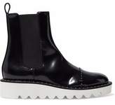 Thumbnail for your product : Stella McCartney Studded Faux Glossed-Leather Ankle Boots