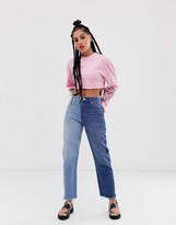 Thumbnail for your product : ASOS Design DESIGN Florence authentic straight leg jean with two tone wash