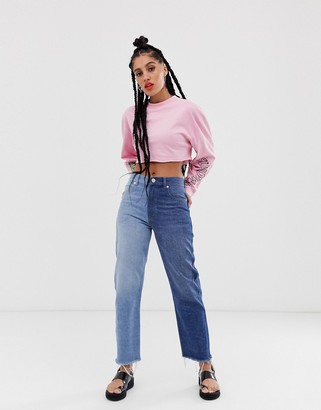 ASOS Design DESIGN Florence authentic straight leg jean with two tone wash