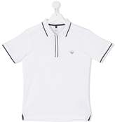 Thumbnail for your product : Emporio Armani Kids TEEN contrast trim polo shirt
