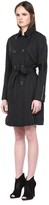 Thumbnail for your product : Mackage Monique Black Classic Trench Coat With Leather Trim