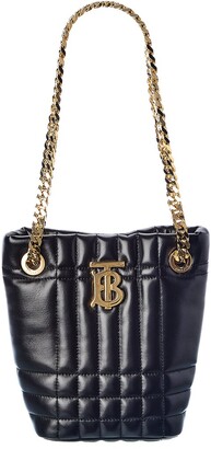 Womens Bags Bucket bags and bucket purses Burberry Leather Lola Quilted Bucket Bag in Blue 