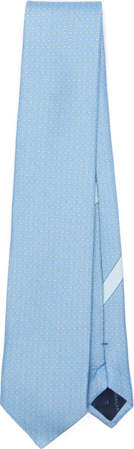 Ferragamo Gancini-pattern silk tie