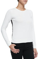 Thumbnail for your product : Alice + Olivia Lace-Back Shrunken Knit Sweater