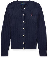 Thumbnail for your product : Ralph Lauren Girls 7-16 Cable-Knit Cotton Cardigan