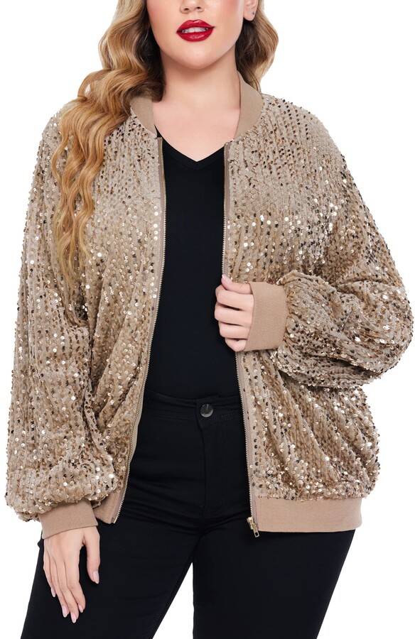 sequin jacket plus