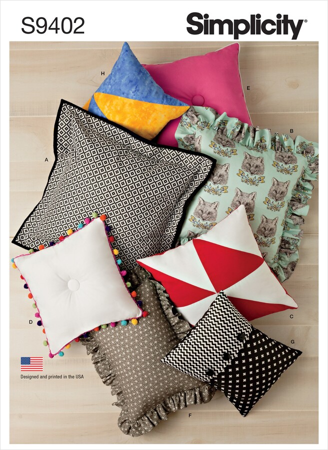 Dunelm Simplicity Easy Scatter Cushions Sewing Pattern Off White