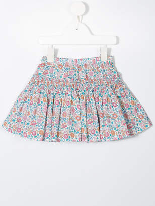 Familiar floral print pleated skirt