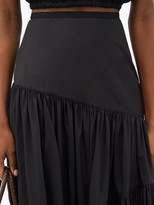 Thumbnail for your product : Matteau Asymmetric High-rise Cotton-poplin Skirt - Black