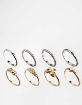 Thumbnail for your product : ASOS Stacked Swallow & Infinity Ring Pack
