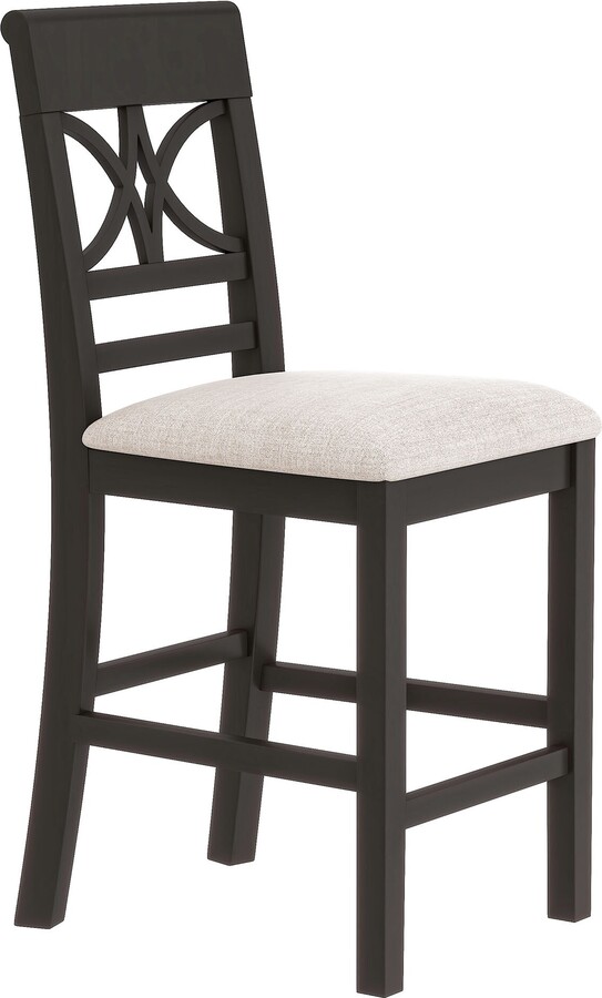 6Piece Wood Counter Height Dining Table Set with Storage Shelf ShopStyle